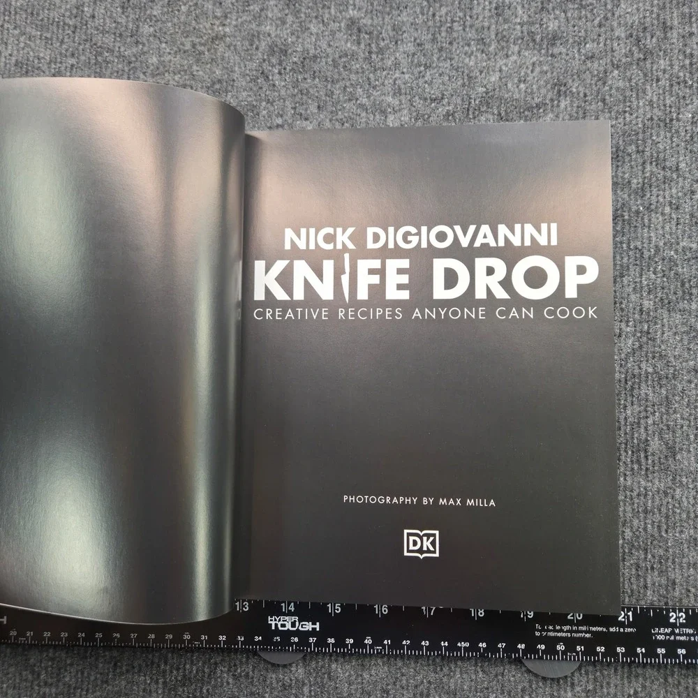 Nick DiGiovanni Knife Drop Cookbook Hardcover Gordon Ramsay Foreword Recipes
